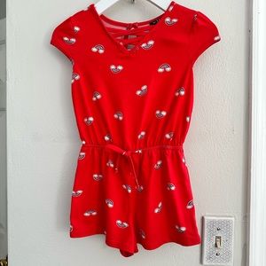 2 Hip by Wrapper red rainbow graphic romper sz: 6 girls